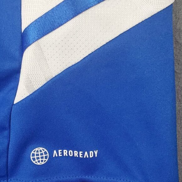 ADIDAS Mens Jersey Large Condivo 22‎ Soccer Aeroready Moisture Wicking Logo Blue - Picture 10 of 12